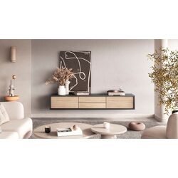 Tumba pentru TV Helvetia Frida 2D2S (Anthracite/Oak)