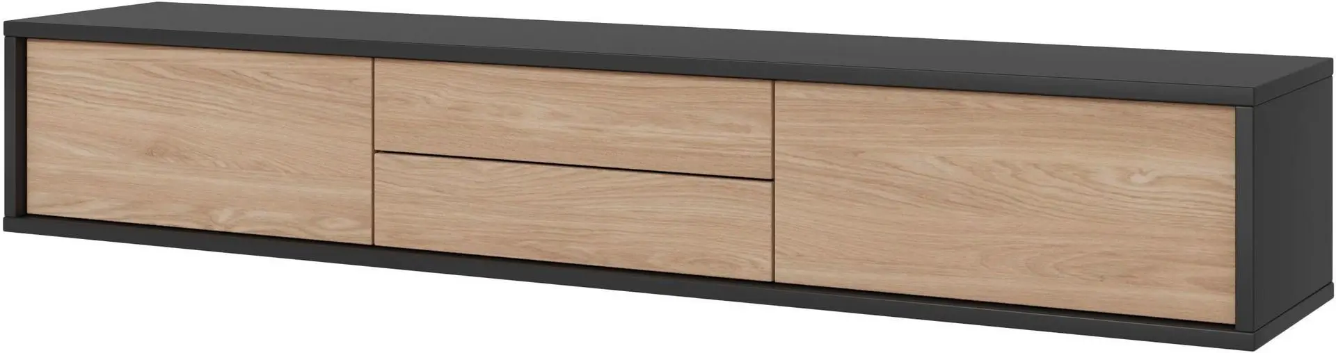 Tumba pentru TV Helvetia Frida 2D2S (Anthracite/Oak)