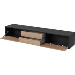 Tumba pentru TV Helvetia Frida 2D2S (Anthracite/Oak) Thumb