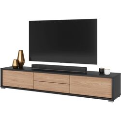 Tumba pentru TV Helvetia Frida 2D2S (Anthracite/Oak) Thumb