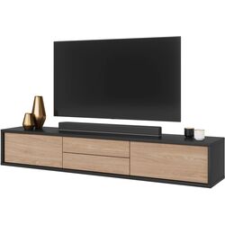 Tumba pentru TV Helvetia Frida 2D2S (Anthracite/Oak) Thumb