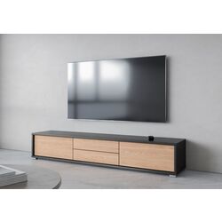 Tumba pentru TV Helvetia Frida 2D2S (Anthracite/Oak) Thumb