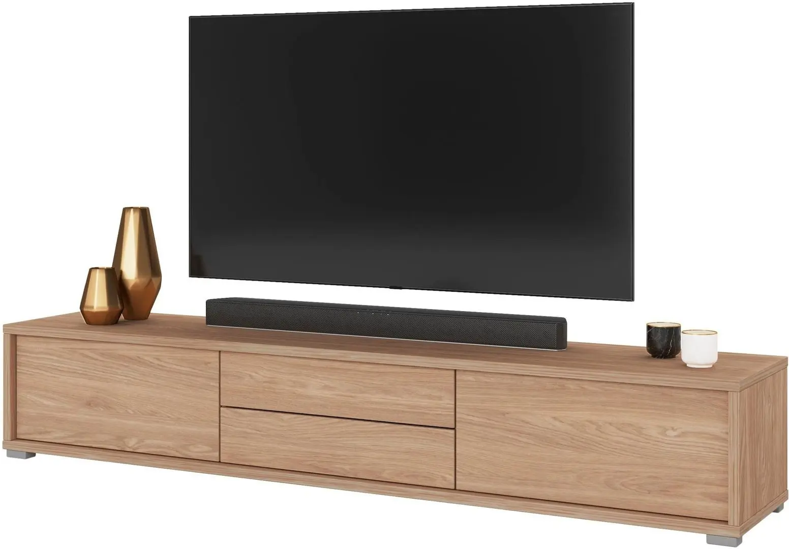 Tumba pentru TV Helvetia Frida 2D2S (Natural Oak)