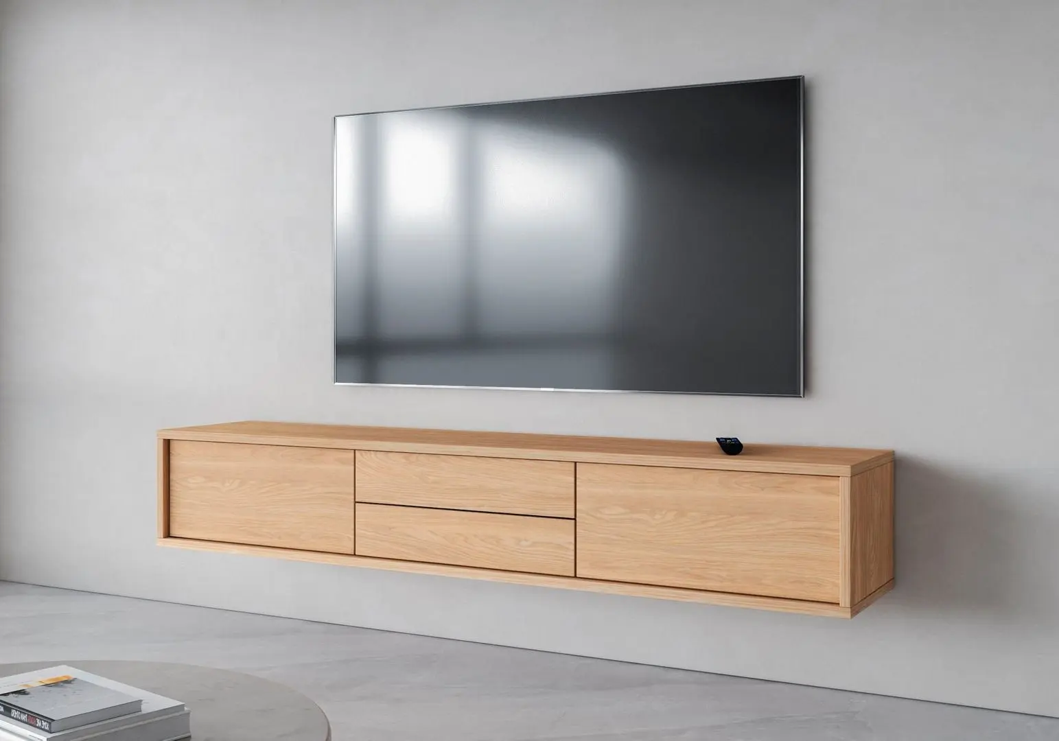 Tumba pentru TV Helvetia Frida 2D2S (Natural Oak)
