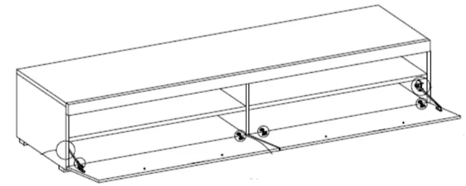 Tumba pentru TV Helvetia India №40 (White/White Gloss)