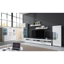 Tumba pentru TV Helvetia India №40 (White/White Gloss) Thumb