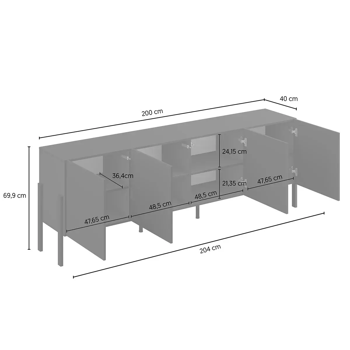 Tumba pentru TV Helvetia Jukan 24W3ND25 (Black Onyx) - 6