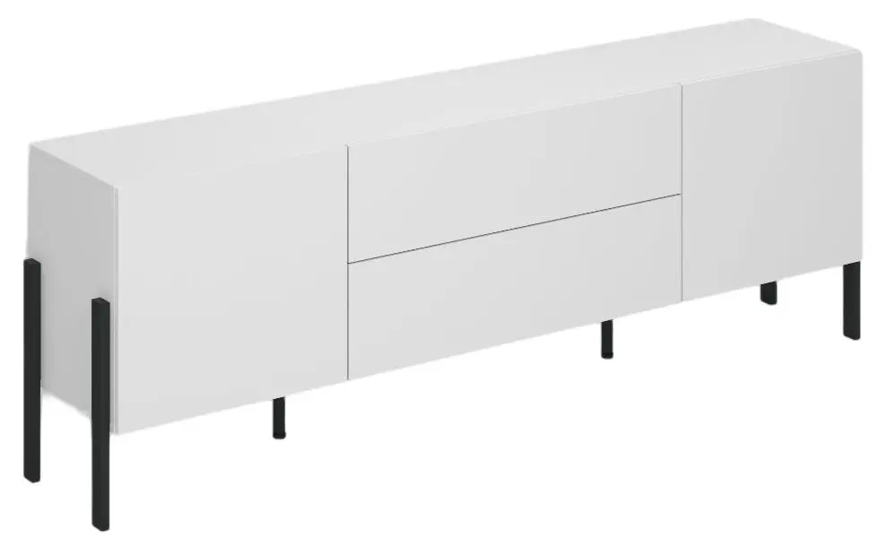 Tumba TV Helvetia Jukon 2D 204 cm (White Matt/Black)