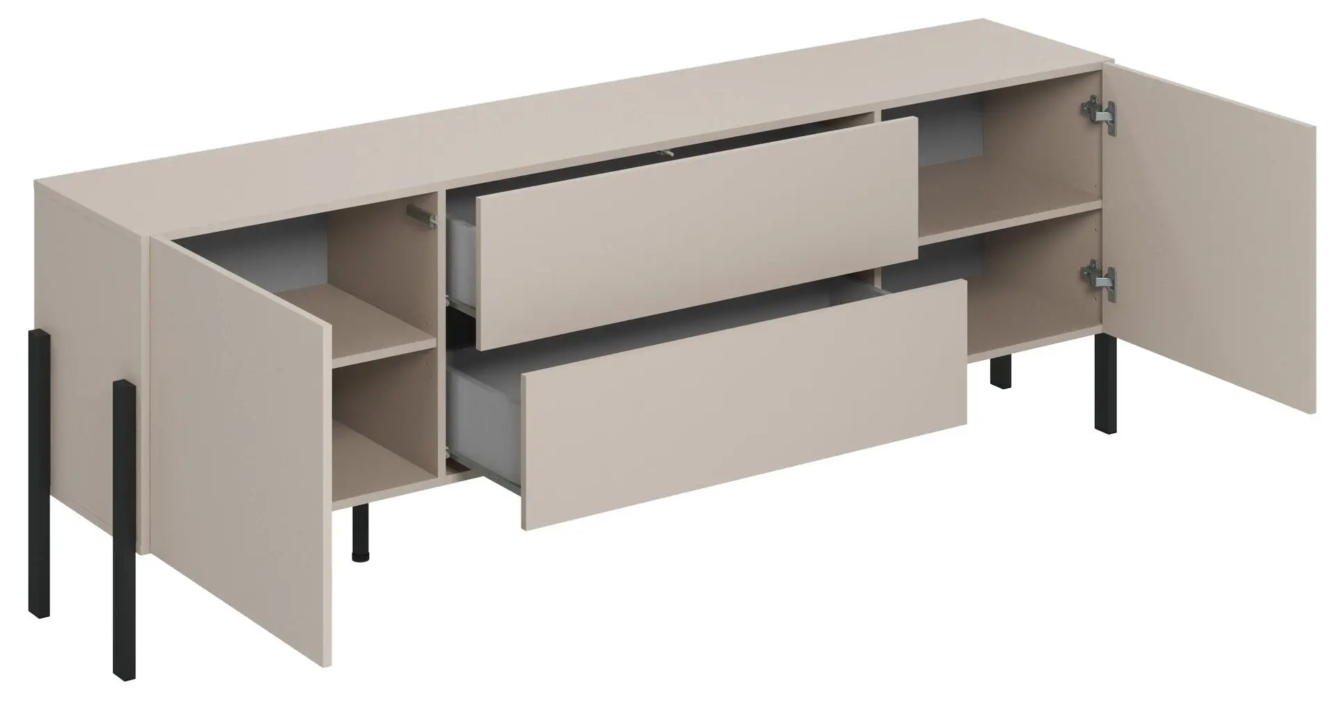 Tumba TV Helvetia Jukon 2D2SZ 204 cm (Cashmere/Black)