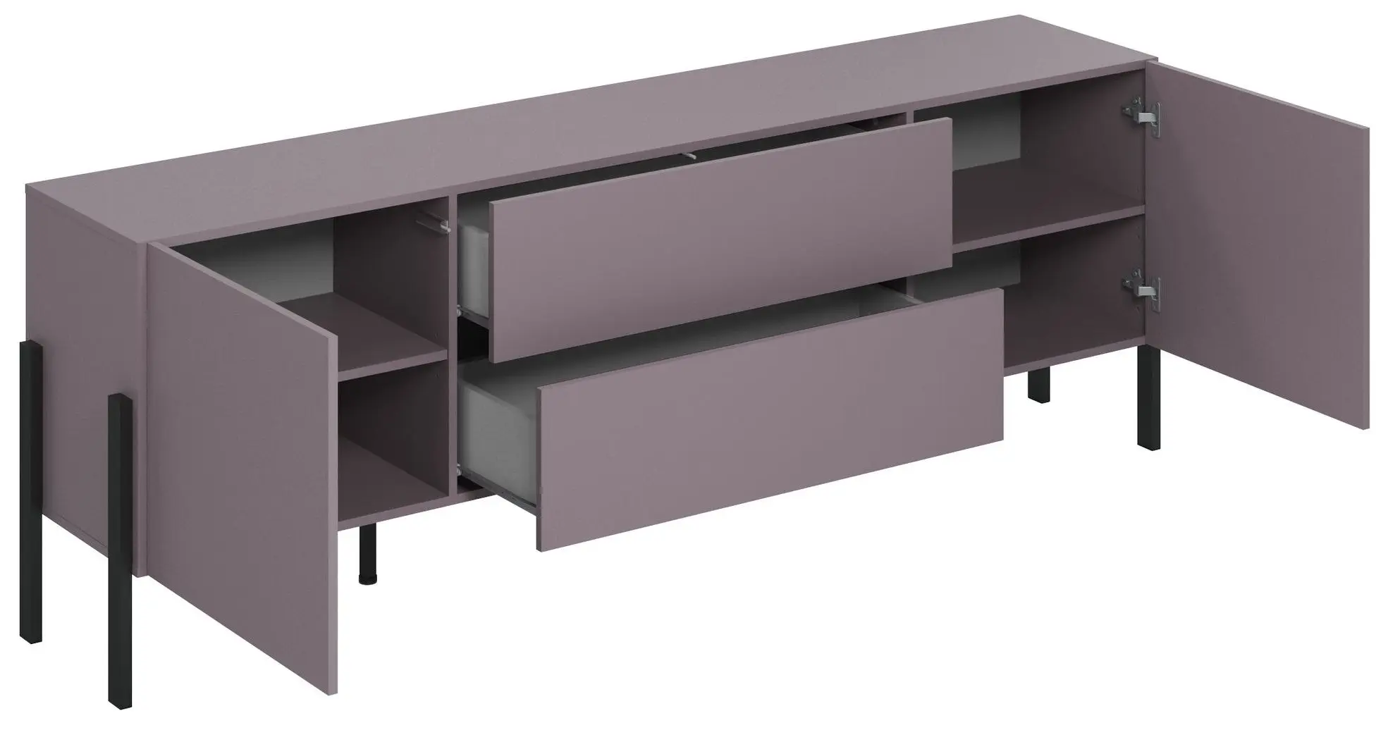 Tumba TV Helvetia Jukon 2D2SZ 204 cm (Plum/Black) - 3
