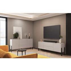 Tumba TV Helvetia Jukon 4D 204 cm (White Matt/Black) Thumb