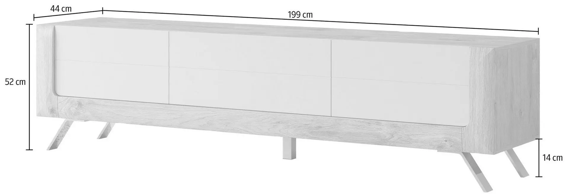 Тумба РТВ Helvetia Kasai 2D1S (Walnut/Black Gloss)