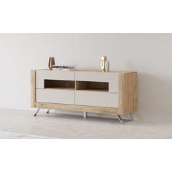 Tumba pentru TV Helvetia Kasai 2S (Gold Oak/Cashmere)