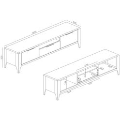 Тумба РТВ Helvetia Malawi 2D1S (Veneer Natural Oak) Thumb