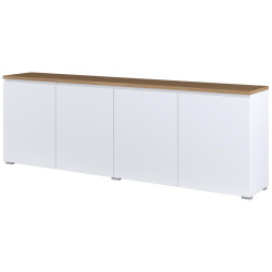 Тумба РТВ Helvetia Modo 247VOJ25 (White/Mauvella Oak) Thumb