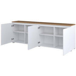 Тумба РТВ Helvetia Modo 247VOJ25 (White/Mauvella Oak) Thumb