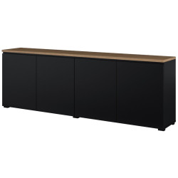Tumba pentru TV Helvetia Modo 24W5OJ25 (Black Onyks/Mauvella Oak) Thumb