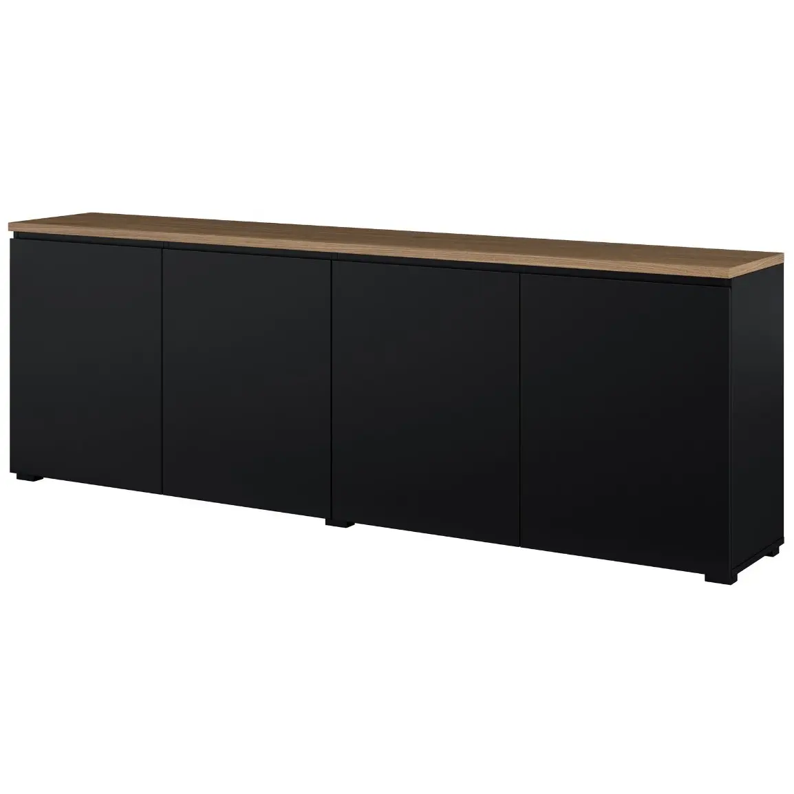 Tumba pentru TV Helvetia Modo 24W5OJ25 (Black Onyks/Mauvella Oak) - 2