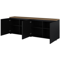 Tumba pentru TV Helvetia Modo 24W5OJ25 (Black Onyks/Mauvella Oak) Thumb