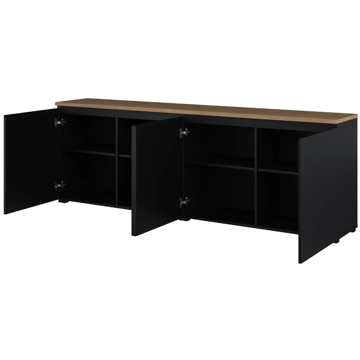 Tumba pentru TV Helvetia Modo 24W5OJ25 (Black Onyks/Mauvella Oak) - 3