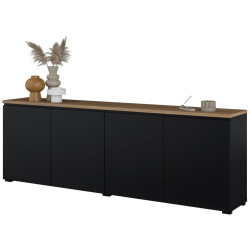 Tumba pentru TV Helvetia Modo 24W5OJ25 (Black Onyks/Mauvella Oak) Thumb