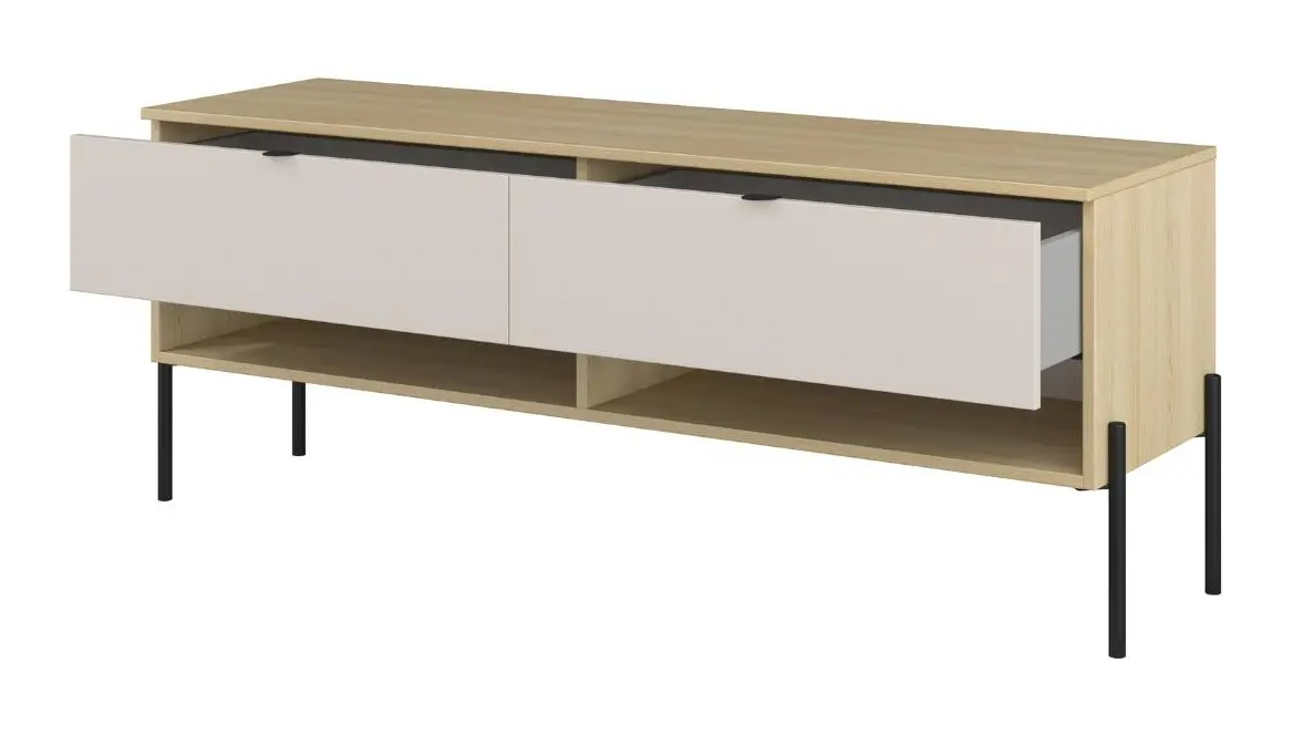 Tumba pentru TV Helvetia Ore 24LKOG41 (Cashmere/Lindberg Oak) - 3