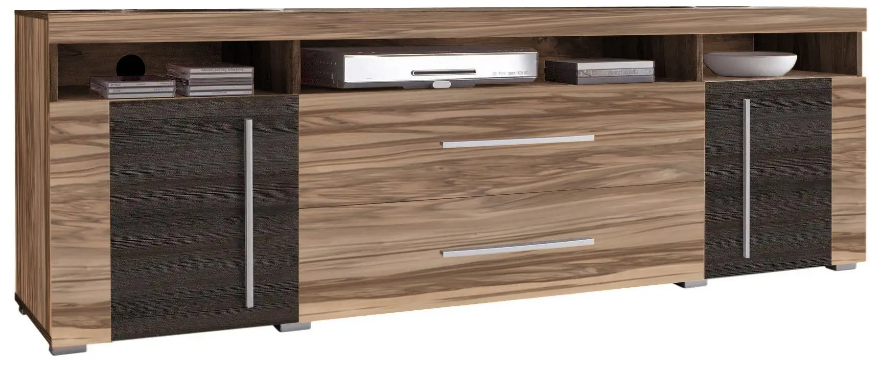 Tumba pentru Tv Helvetia Roger №70 2D2S (Satin Walnut/Touchwood)