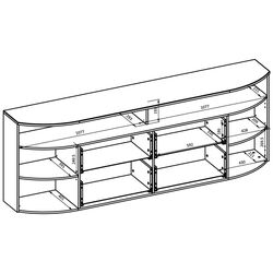 Tumba TV Helvetia Sambuca 2D2SZ (Evoke Oak/Grey) Thumb