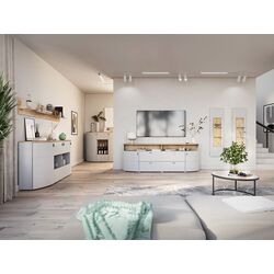 Tumba TV Helvetia Sambuca 2D2SZ (Evoke Oak/Grey) Thumb