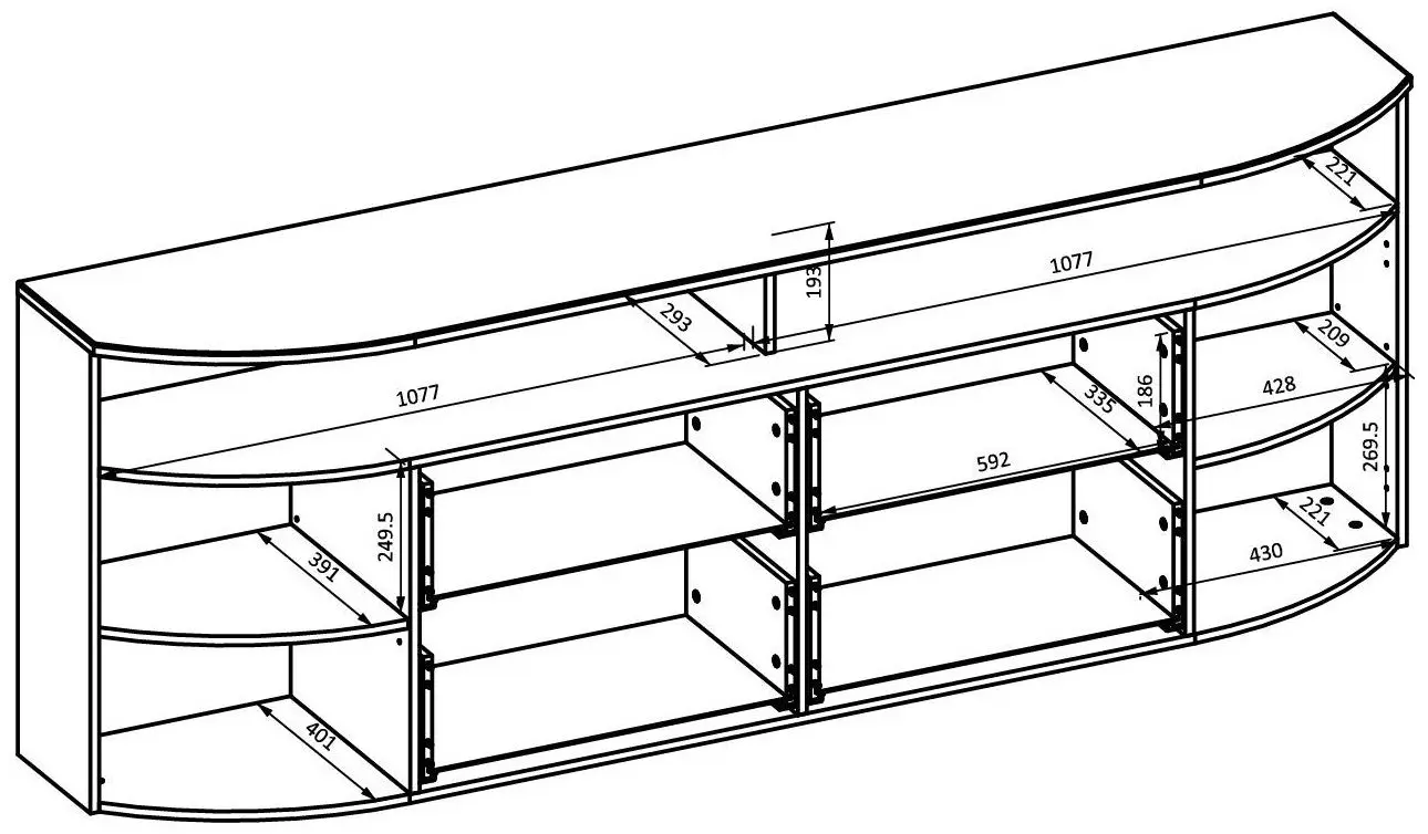Tumba TV Helvetia Sambuca 2D2SZ (Evoke Oak/Grey)