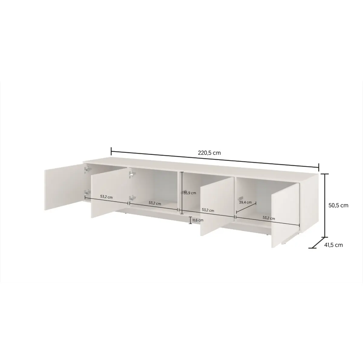 Tumba pentru TV Helvetia Tatami 24KSPA40 (Cashmere) - 6