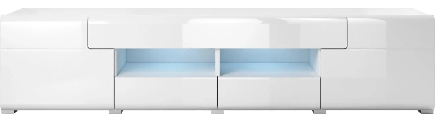 Tumba pentru TV Helvetia Toledo №40 2D2S (White/White Gloss)