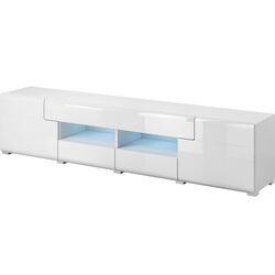 Tumba pentru TV Helvetia Toledo №40 2D2S (White/White Gloss)