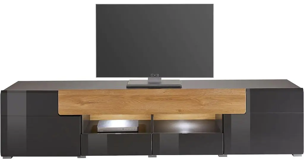 Тумба РТВ Helvetia Toledo №40 2D3S (Anthracite Gloss/Grandson Oak)