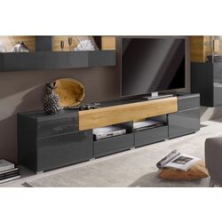 Тумба РТВ Helvetia Toledo №40 2D3S (Anthracite Gloss/Grandson Oak) Thumb