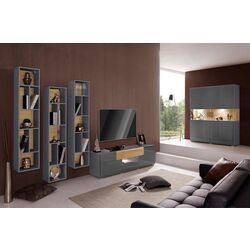 Tumba pentru TV Helvetia Toledo №41 2D2S (Anthracite Gloss/Grandson Oak) Thumb