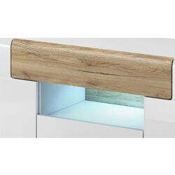 Tumba pentru TV Helvetia Toledo №41 2D2S (White Gloss/Sanremo Oak Light) Thumb
