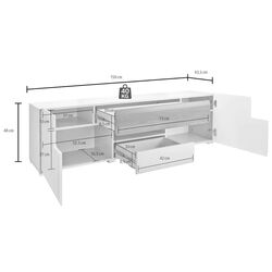 Tumba pentru TV Helvetia Toledo №41 2D2S (White Gloss/Sanremo Oak Light) Thumb