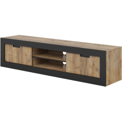 Тумба РТВ Helvetia Tudor 24WSNZ40 (Samdal Oak/Black Matte) Thumb