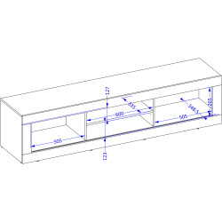 Тумба РТВ Helvetia Tudor 24WSNZ40 (Samdal Oak/Black Matte) Thumb