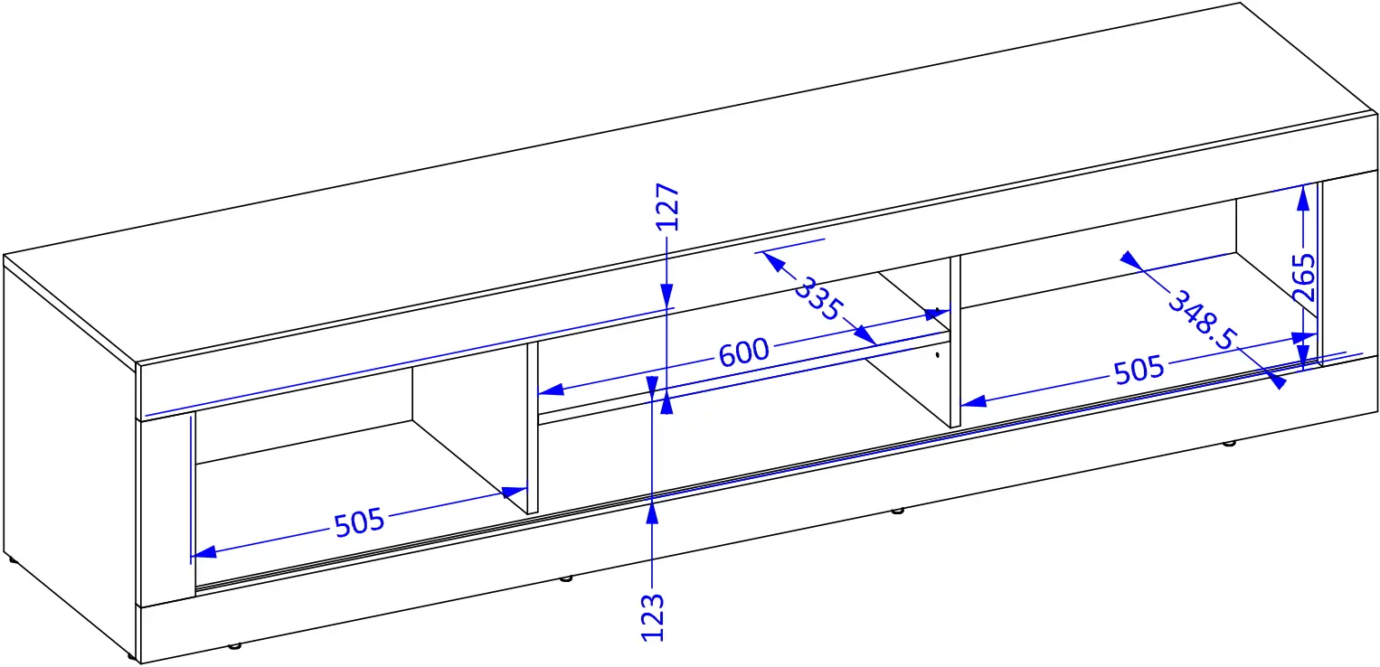 Тумба РТВ Helvetia Tudor 24WSNZ40 (Samdal Oak/Black Matte) - 6
