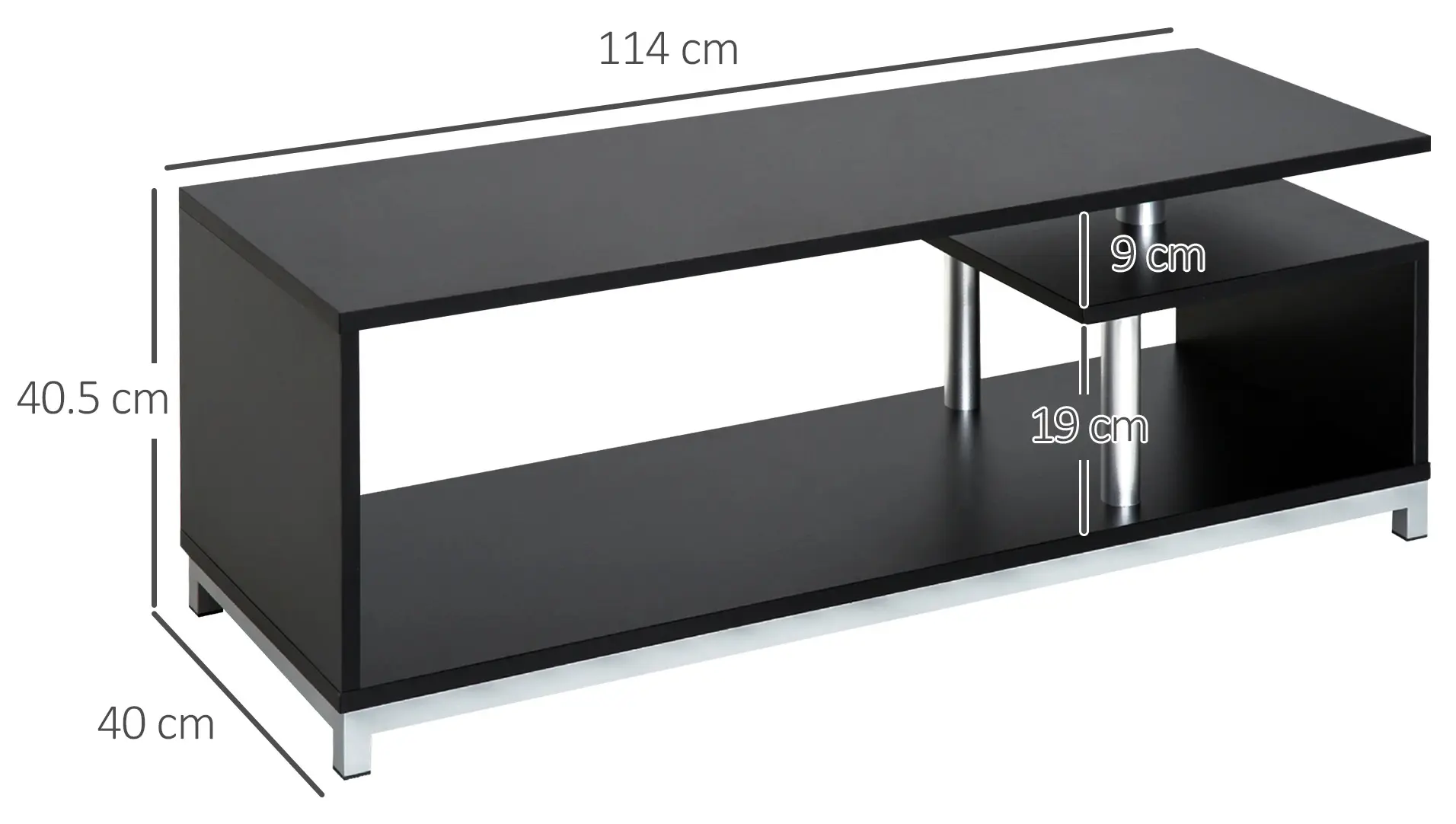 Тумба РТВ Homcom 833-188BK (Black) - 8