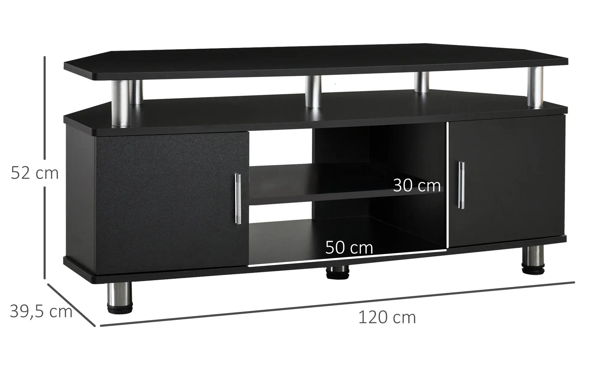 Тумба РТВ Homcom 833-324BK (Black) - 4