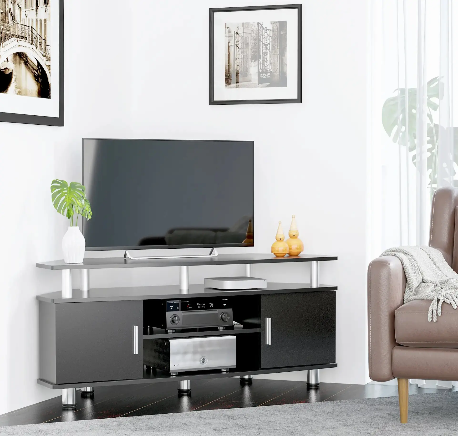 Тумба РТВ Homcom 833-324BK (Black) - 9