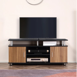 Tumba pentru TV Homcom 833-361 (Black/Walnut)