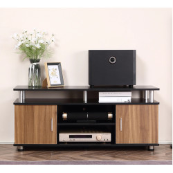 Tumba pentru TV Homcom 833-361 (Black/Walnut) Thumb