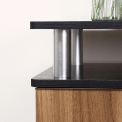 Tumba pentru TV Homcom 833-361 (Black/Walnut) Thumb