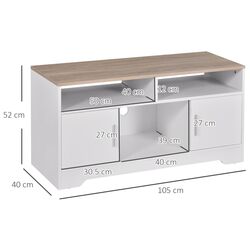 Тумба РТВ Homcom 833-778 105x52x40 cm (White/Oak) Thumb