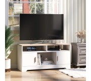 Tumba pentru TV Homcom 833-778 105x52x40 cm (White/Oak)