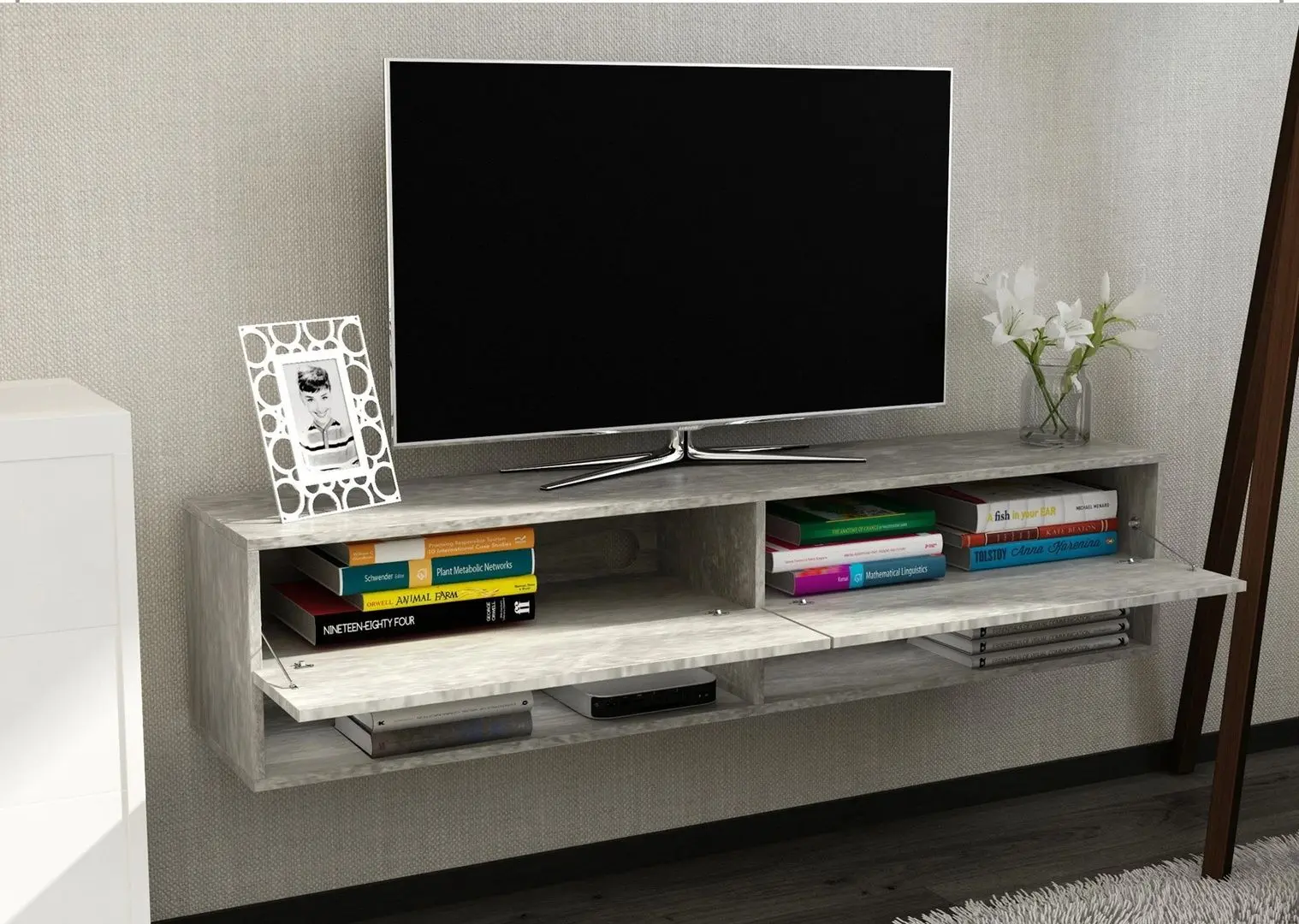 Тумба РТВ Homcom 833-946 140x32x31 cm (Grey)